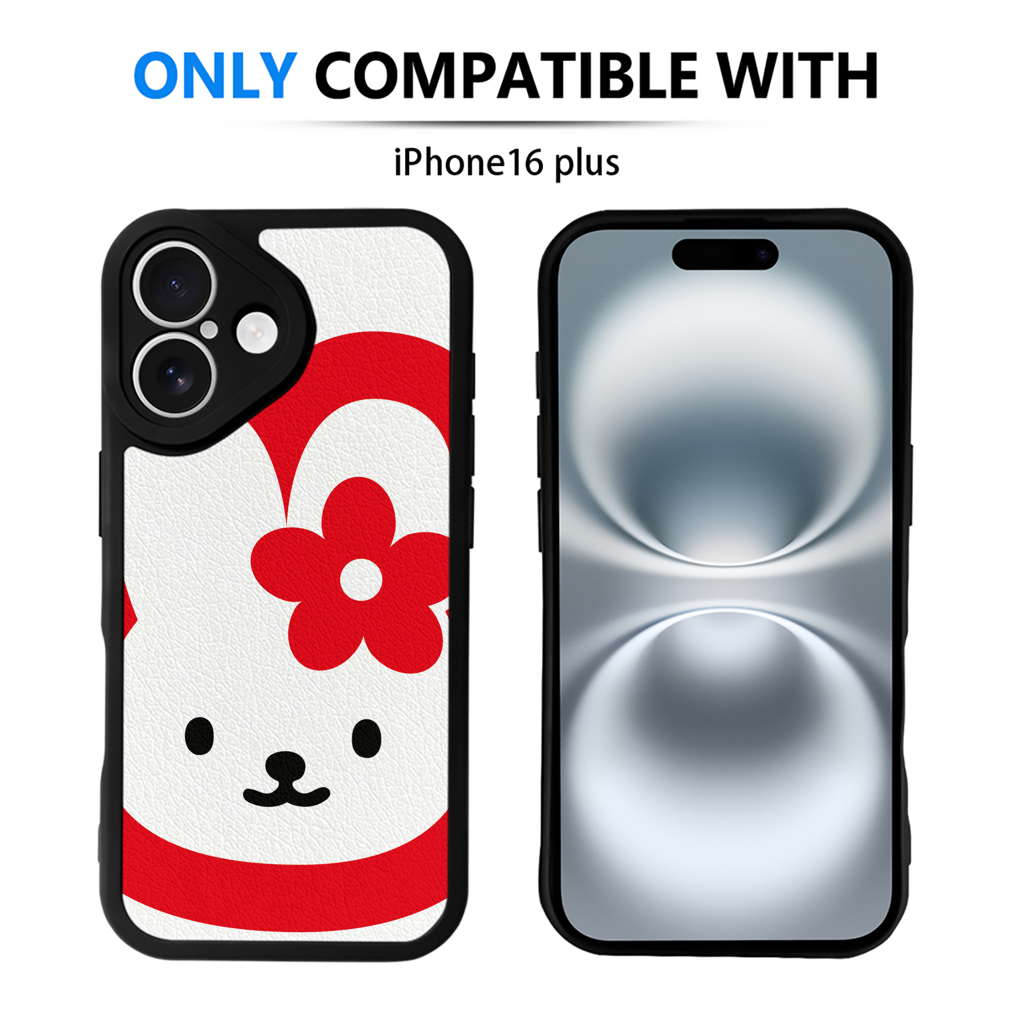 （画像用） Hello Kitty ハローキティ 【iPhone 16シリーズ対応】シリコンスマホケース（レザー調） 材質：シリコン